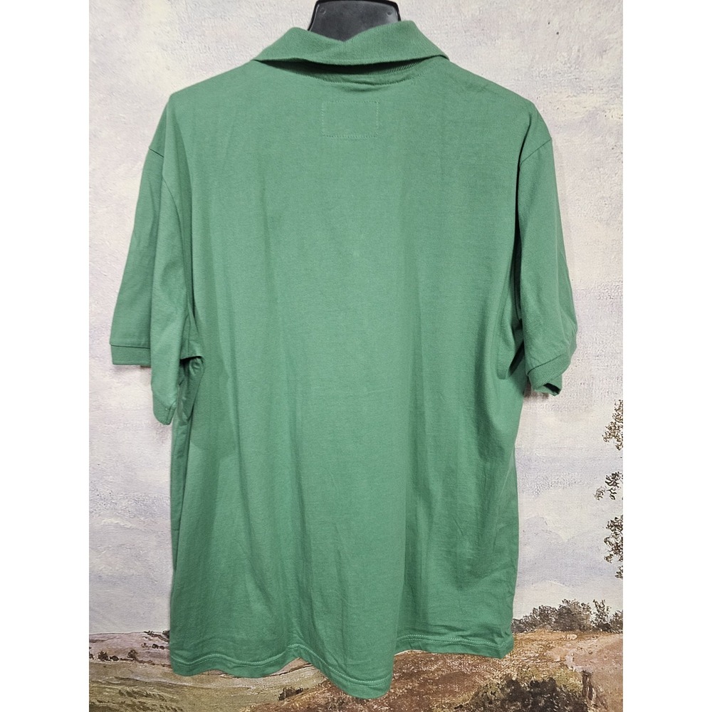 The Black Dog Polo Shirt Mens XL  Green Pique Embroidered Dog Logo - Picture 9 of 10